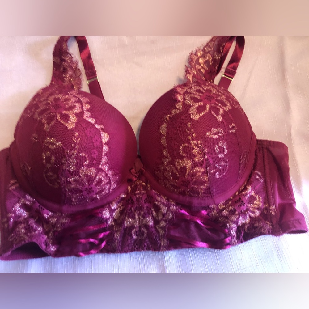 Plunge push up bra